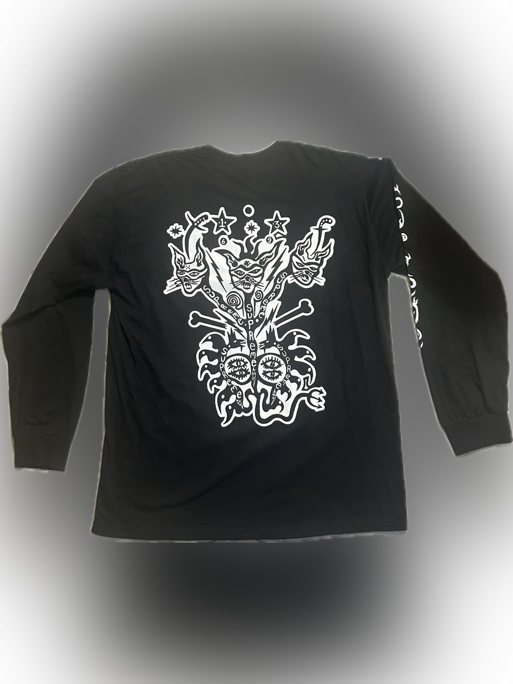 Supreme Clayton Patterson L/S Tee Black Size XL Graphic Long Sleeve